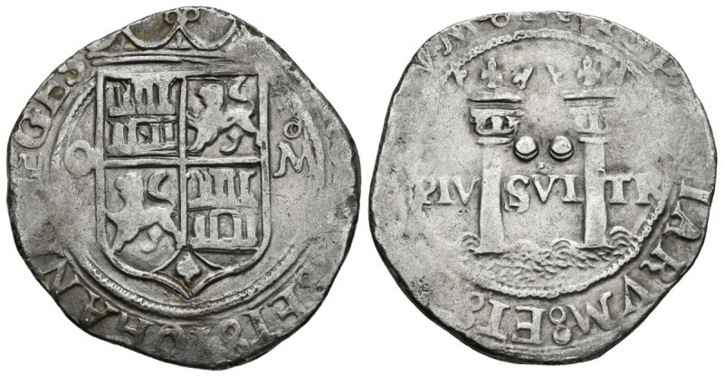 JUANA y CARLOS (1504-155). 2 Reales. (Ar. 6,55g/26mm). S/D (1554-1556). México O...