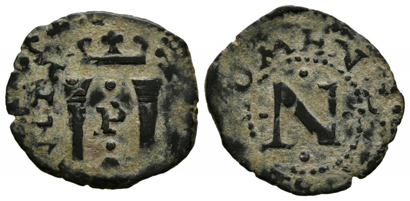 CARLOS I (1516-1556). Cornado. (Ae. 1,08g/16mm). S/D. Pamplona. (Cal-2019-43). M...