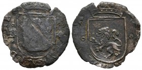 FELIPE II (1556-1598). Cuartillo (8 1/2 Maravedís). (Ve. 2,28g/21mm). S/D . Burgos. Castillo entre B y Creciente. (Jarabo-Sanahuja A-3). BC+/MBC-. Rar...