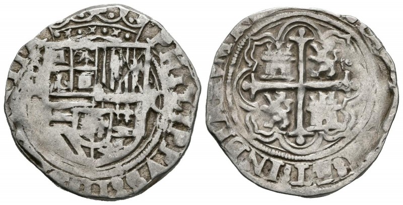 FELIPE II (1556-1598). 1 Real. (Ar. 3,32g/23mm). S/D (1572-1589). México O. (Cal...
