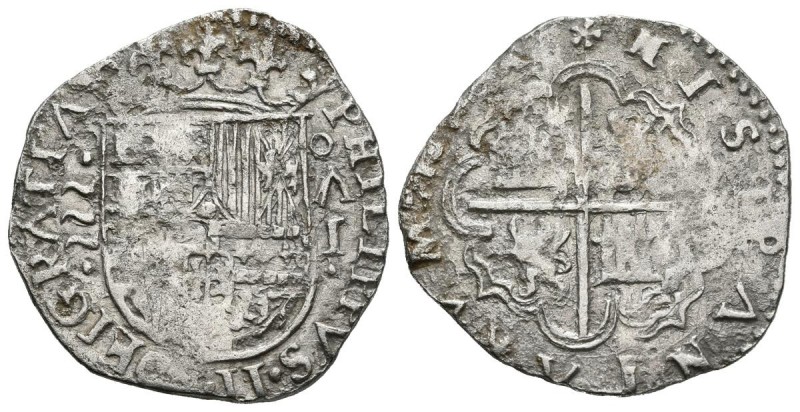 FELIPE II (1556-1598). 1 Real. (Ar. 3,15g/22mm). Valladolid A. (Cal-2019-296). M...