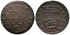 FELIPE III (1598-1621). 8 Maravedís. (Ae. 6,17g/28mm). 1601. (Cal-2019-Tipo 71). Jarabo clasifica a esta fecha como falsa de época. MBC-.