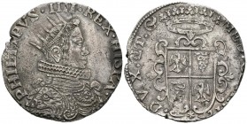 FELIPE IV (1621-1665). Ducatón. (Ar. 31,86g/42mm). 1622. Milán. (MIR 361/1; Vicenti 19). MBC+. Bonito y escaso ejemplar.