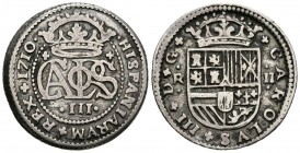 CARLOS III, el Pretendiente (1700-1714). 2 Reales. (Ar. 4,84g/27mm). 1710. Barcelona. (Cal-2019-31). MBC.