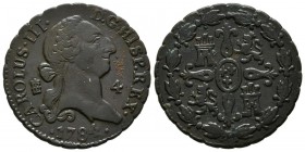 CARLOS III (1759-1788). 4 Maravedís. (Ae. 5,27g/25mm). 1784. Segovia. (Cal-2019-63). MBC+.