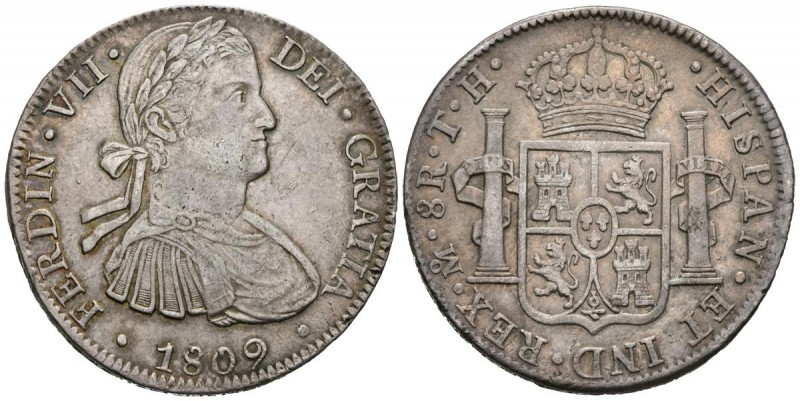 FERNANDO VII (1808-1833). 8 Reales. (Ar. 26,94g/40mm). 1809. México TH. (Cal-201...