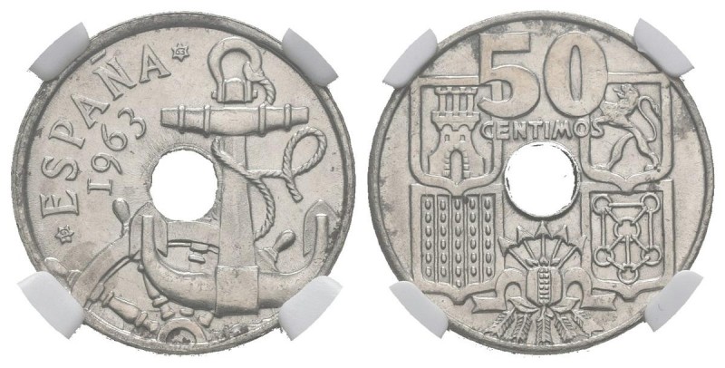 ESTADO ESPAÑOL (1939-1975). 50 Céntimos. (CuNi. 4,00g/20mm)*. 1963 *19-63. Madri...