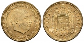 ESTADO ESPAÑOL (1939-1975). 1 Peseta. (AlCu. 3,43g/21mm). 1947 *19-49. Madrid. (Cal-2019-48). SC. Manchitas.