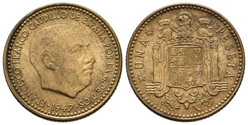 ESTADO ESPAÑOL (1939-1975). 1 Peseta. (AlAe. 3,40g/20mm). 1947 *19-52. Madrid. (...