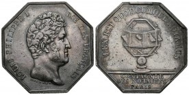 FRANCIA. Compañía de Notarios de París. 1830-1848. (Ar. 18,42g/33mm). Luis Felipe I. Grabador: Michau. (Lerouge 319). EBC-. Preciosa pátina