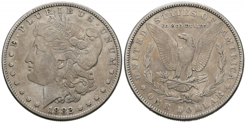 ESTADOS UNIDOS. 1 Dollar. (Ar. 26,51g/38mm). 1882. Philadelphia. (Km#110). MBC-.