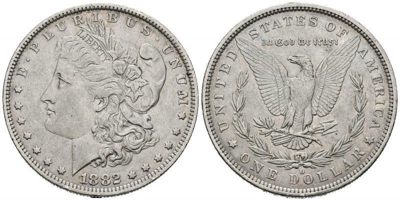 ESTADOS UNIDOS. 1 Dollar. (Ar. 26,56g/38mm). 1882. Nueva Orleans O. (Km#110). EB...