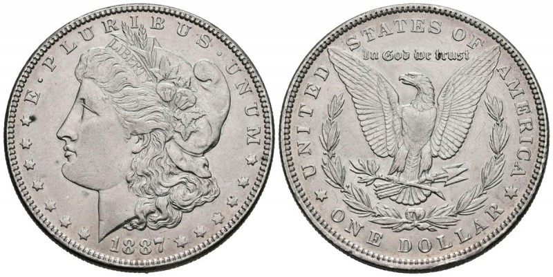 ESTADOS UNIDOS. 1 Dollar. (Ar. 26,70g/38mm). 1887. Philadelphia. (Km#110). EBC-....