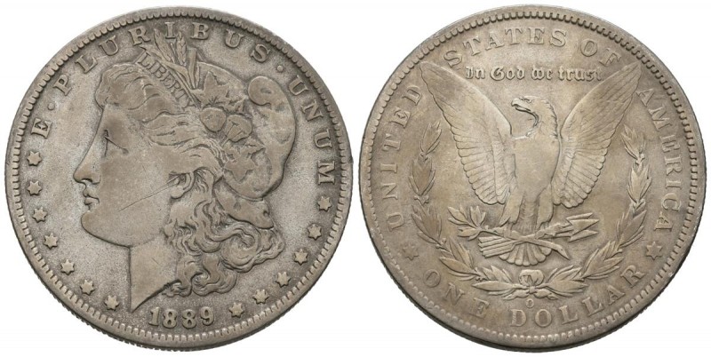 ESTADOS UNIDOS. 1 Dollar. (Ar. 26,35g/38mm). 1889. Nueva Orleans O. (Km#110). MB...