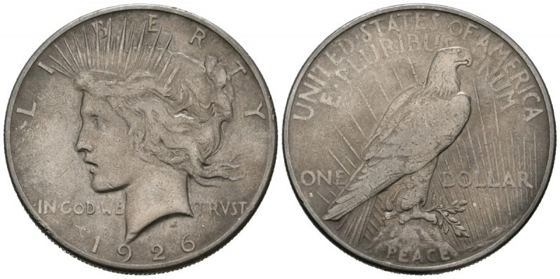 ESTADOS UNIDOS. 1 Dollar. (Ar. 26,61g/38mm). 1926. Filadelfia. (Km#150). MBC.