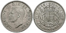 GRAN BRETAÑA. 1 Crown. (Ar. 28,26g/39mm). 1937. Jorge VI. (Km#857). EBC-.