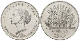 HAITÍ. 50 Gourdes. (Ar. 20,01g/31mm). 1981. Serie de la FAO. (Km#149). SC.