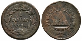 HONDURAS. 1 Centavo (Ae. 4,33g/20mm). 1890. (Km#46). BC-.