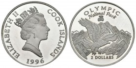 ISLAS COOK. 2 Dollars. (Ar. 10,01g/30mm). 1996. (Km#280). PROOF.