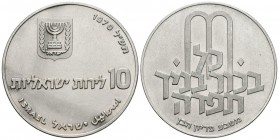 ISRAEL. 10 Lirot. (Ar. 26,05g/37mm). 1971. (Km#57.1). SC