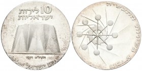 ISRAEL. 10 Lirot. (Ar. 26,06g/37mm). 1971. Independence Day. (Km#58). EBC+.