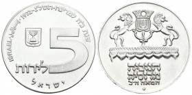 ISRAEL. 5 Lirot. (Ar. 20,24g/38mm). 1972. (Km#69.1). SC.