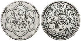 MARRUECOS. 5 Dirhams. (Ar. 12,35g/31mm). 1911 (1329H). Abd al-Hafiz. (Km#Y24). EBC-.