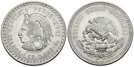 MEXICO. 5 Pesos. (Ar. 30,17g/40mm). 1948. (Km#465). SC. Marquitas de limpieza.