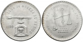 MEXICO. 1 Onza. (Ar. 33,67g/41mm). 1980. Casa de la Moneda de México. (Km#M49b.5). EBC+.