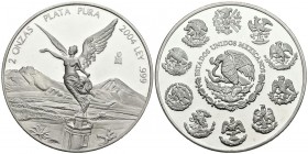 MEXICO. 2 Onzas de plata pura. (Ar. 62,22g/47mm). 2004. PROOF. Banco de México. PROOF.