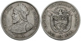 PANAMA. 50 Centésimos. (Ar. 25,00g/36mm). 1905. (Km#5). MBC.