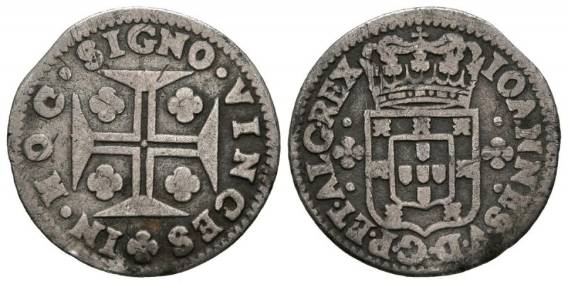 PORTUGAL. 3 Vinténs. (Ar. 1,70g/19mm). D. Joao V. (1707-1750). (Gomes 50.01). Co...