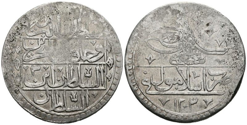 TURQUIA (IMPERIO OTOMANO). 1 Yuzluk. (Ar. 32,74g/44mm). 1789 (AH1203/3). Selim I...