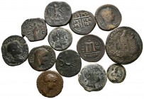 EPOCA ANTIGUA. Lote compuesto por 13 bronces desde Hispania Antigua hasta el Imperio Bizantino, destacando una bonita pieza de Ptolomeo VIII, As de Ad...