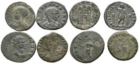 IMPERIO ROMANO. Lote compuesto por 4 bronces pequeños de diferentes emperadores del bajo imperio. A EXAMINAR.