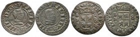 MONARQUIA ESPAÑOLA. Bonito conjunto de 2 monedas de 8 Maravedís de las Ceca de Sevilla y con fechas de 1663 y 1664. Diferentes estados de conservación...