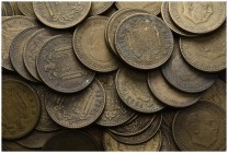 Lote de 162 monedas de 1 peseta de los años 1947, 1953 y 1963. Diferentes años de acuñación y estados de conservación. A examinar.