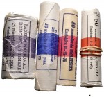 Lote de 4 cartuchos originales de la FNMT. El conjunto incluye dos cartuchos de 1 peseta de los años de emisión de 1963 (año que aparece en la moneda ...
