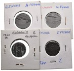 ALEMANIA. Conjunto de 4 monedas de 5 y 10 Pfennig de la Epoca Imperial Alemana y del III Reich. Diferentes estados de conservación. A EXAMINAR.