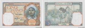 Country : ALGERIA 
Face Value : 5 Francs  
Date : 14 mai 1941 
Period/Province/Bank : Banque de l'Algérie 
Catalogue reference : P.77b 
Alphabet - sig...