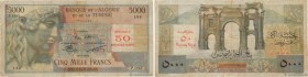 Country : ALGERIA 
Face Value : 50 NF sur 5000 Francs  
Date : 23 février 1956 
Period/Province/Bank : Banque de l'Algérie et de la Tunisie 
Catalogue...