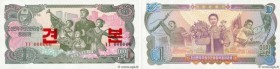 Country : NORTH KOREA 
Face Value : 1 Won Spécimen 
Date : 1978 
Period/Province/Bank : Korean Central Bank 
Catalogue reference : P.18s 
Alphabet - s...