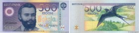 Country : ESTONIA 
Face Value : 500 Krooni  
Date : 1994 
Period/Province/Bank : Bank of Estonia 
Catalogue reference : P.80a 
Alphabet - signatures -...