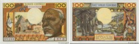Country : EQUATORIAL AFRICAN STATES (FRENCH) 
Face Value : 100 Francs  
Date : (1963) 
Period/Province/Bank : B.C.E.A.E. 
Department : République Cent...