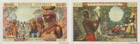 Country : EQUATORIAL AFRICAN STATES (FRENCH) 
Face Value : 1000 Francs  
Date : (1962-1965) 
Period/Province/Bank : B.C.E.A.E. 
Department : Républiqu...
