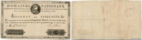 Country : FRANCE 
Face Value : 50 Livres Faux 
Date : 19 juin 1791 
Period/Province/Bank : Assignats 
Catalogue reference : Ass.13x 
Additional refere...