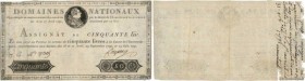 Country : FRANCE 
Face Value : 50 Livres  
Date : 19 juin 1791 
Period/Province/Bank : Assignats 
Catalogue reference : Ass.13a 
Additional reference ...