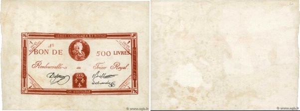 Country : FRANCE 
Face Value : 500 Livres Faux 
Date : (1794) 
Period/Province/B...