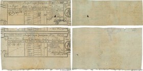 Country : FRANCE regionalism and miscellaneous 
Face Value : 80 et 90 Centimes Lot 
Date : 1801-1802 
Period/Province/Bank : Documents et Précurseurs ...
