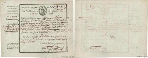 Country : FRANCE regionalism and miscellaneous 
Face Value : 4 Livres 10 Sols  
...